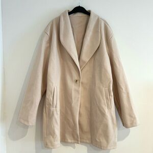 Women’s Creme Long Fall Jacket Size XXL